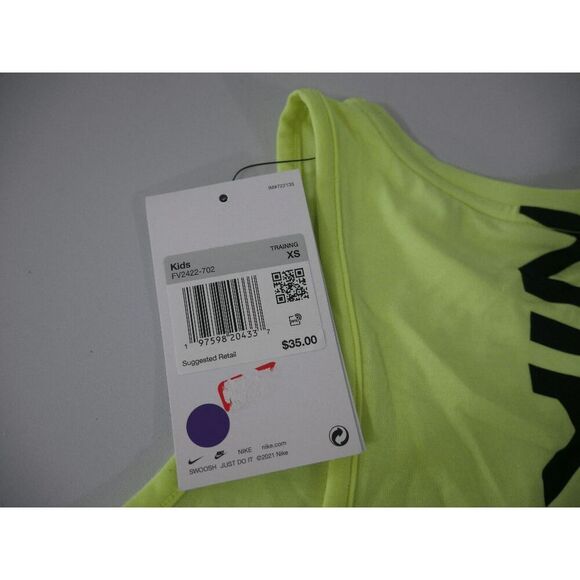 Nike Girls' Pro Dri-FIT Training Tank Top Neon XS - Picture 4 of 6